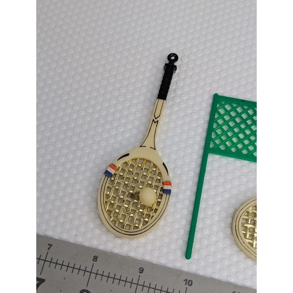 Plastic Tennis Racket Ball Lot Net Cake Toppers‎
